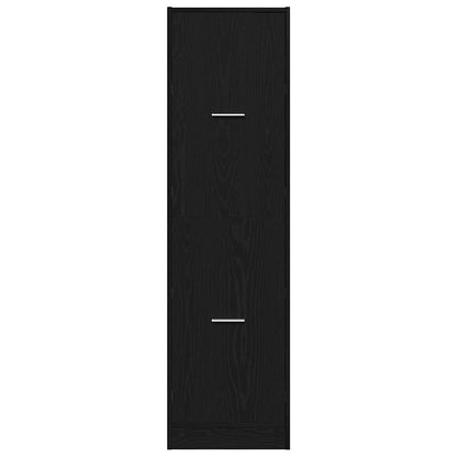 Apoteker Kabinet Sort Eg 40 X 41 X 144.5 Cm Konstrueret Træ - Billede 6
