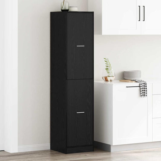 Apoteker Kabinet Sort Eg 40 X 41 X 174.5 Cm Konstrueret Træ - Hovedbillede