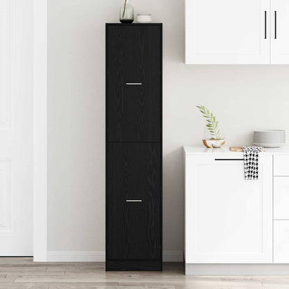 Apoteker Kabinet Sort Eg 40 X 41 X 174.5 Cm Konstrueret Træ - Billede 4