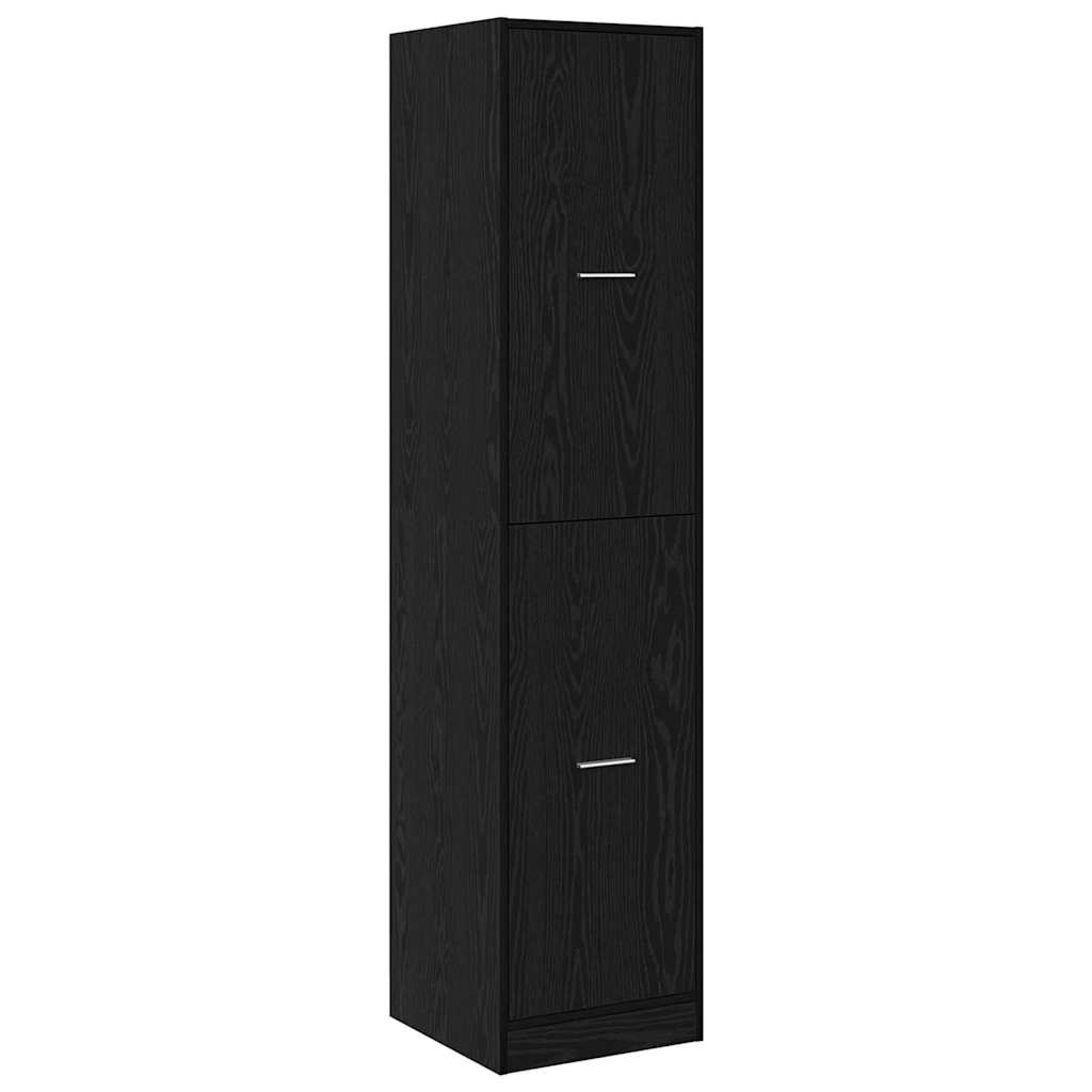Apoteker Kabinet Sort Eg 40 X 41 X 174.5 Cm Konstrueret Træ - Billede 2