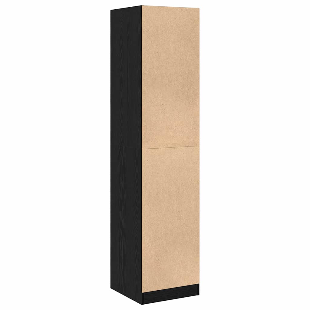 Apoteker Kabinet Sort Eg 40 X 41 X 174.5 Cm Konstrueret Træ - Billede 8