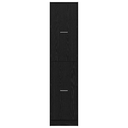 Apoteker Kabinet Sort Eg 40 X 41 X 174.5 Cm Konstrueret Træ - Billede 6