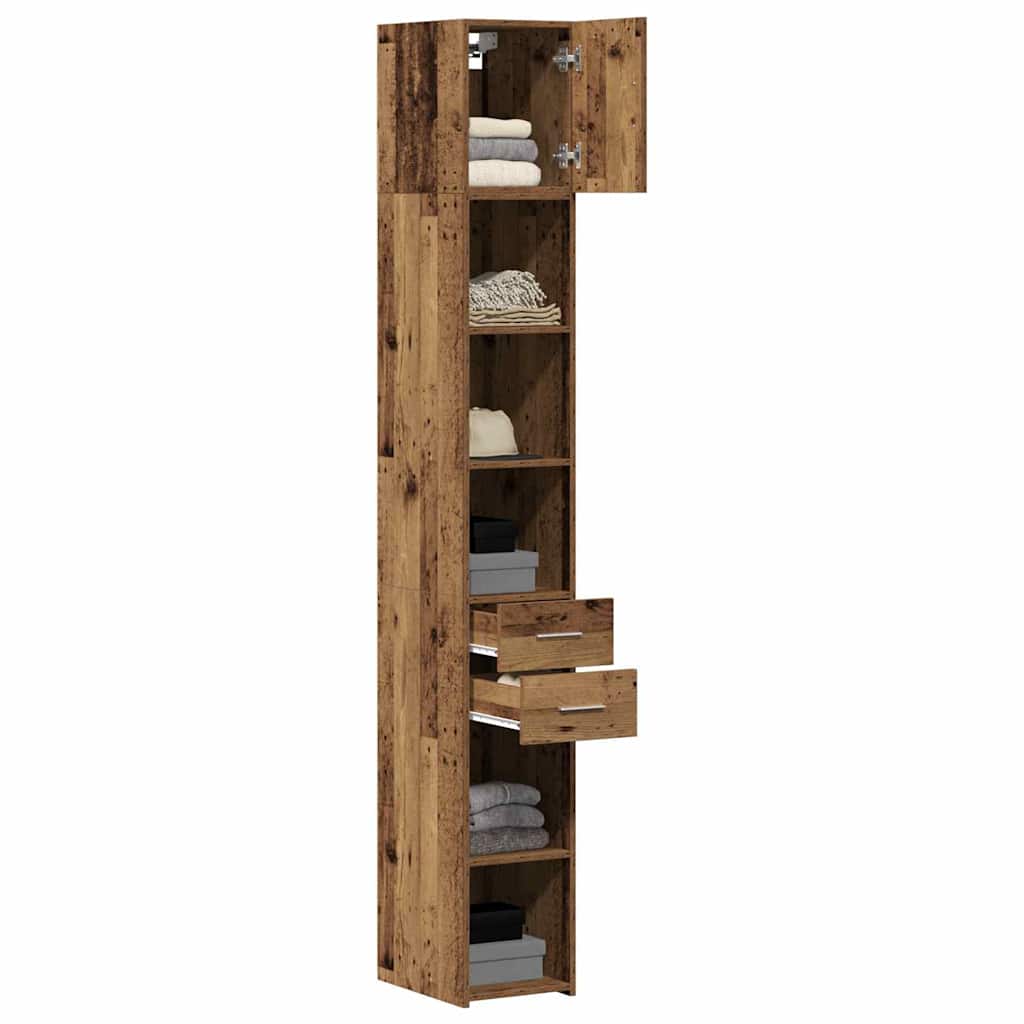 Opbevaringsskab Med Skuffe 2 Dele 30 X 42,5 X 225 Cm - Billede 3