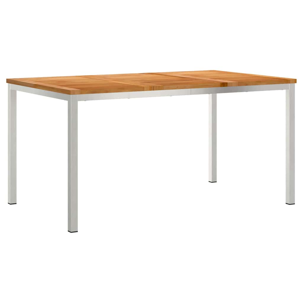 Have Spisebordssæt 7 Dele Massiv Teaktræ Og Rustfrit Stål - Billede 5