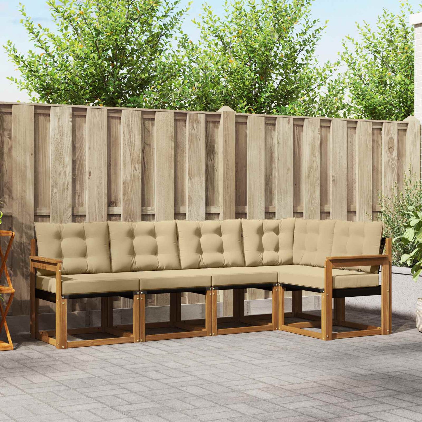 Udendørs Sofagruppe Med Pude 5 Dele - Variant 3368660