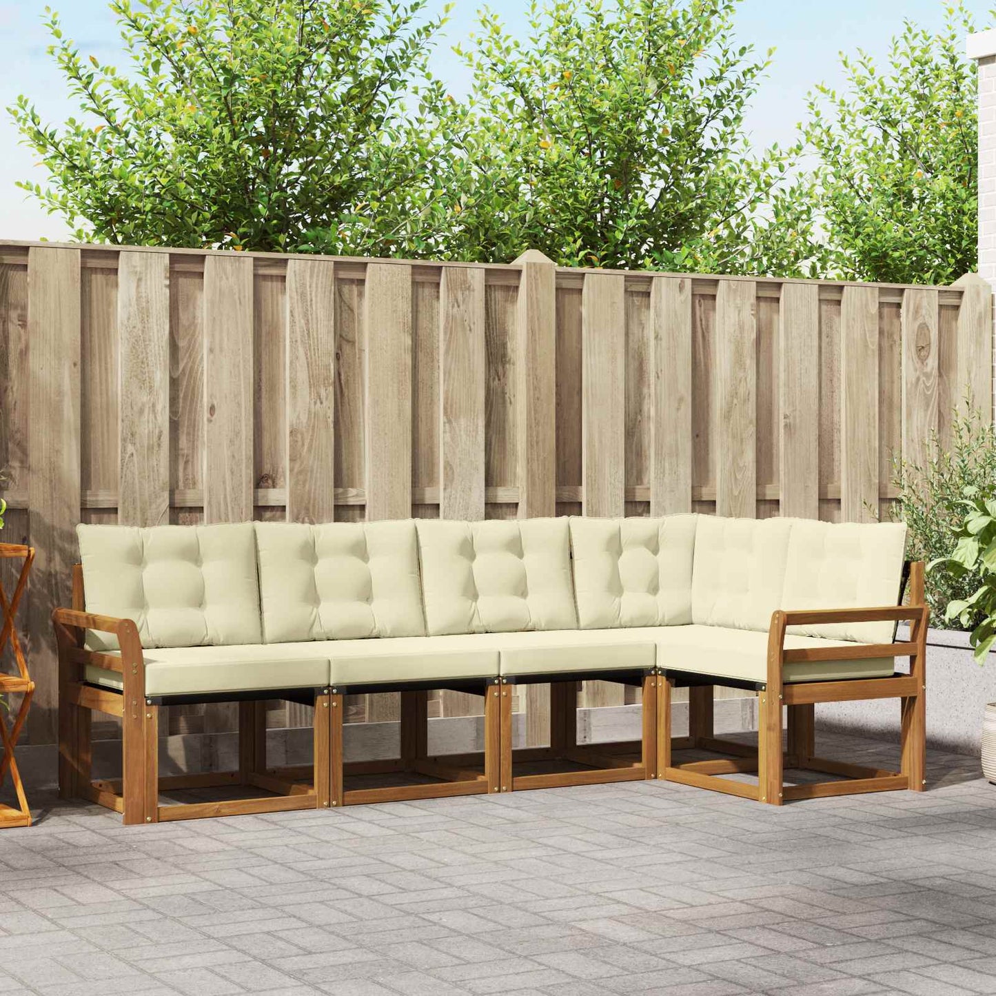Udendørs Sofagruppe Med Pude 5 Dele - Variant 3368665