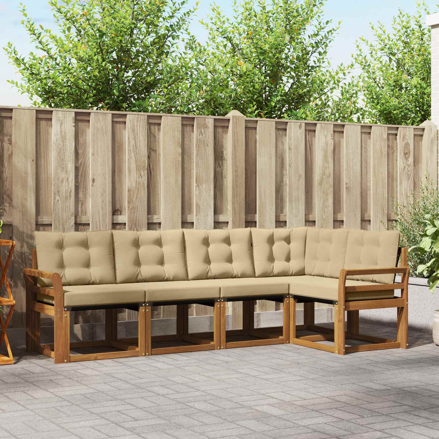 Udendørs Sofagruppe Med Pude 5 Dele - Variant 3368668