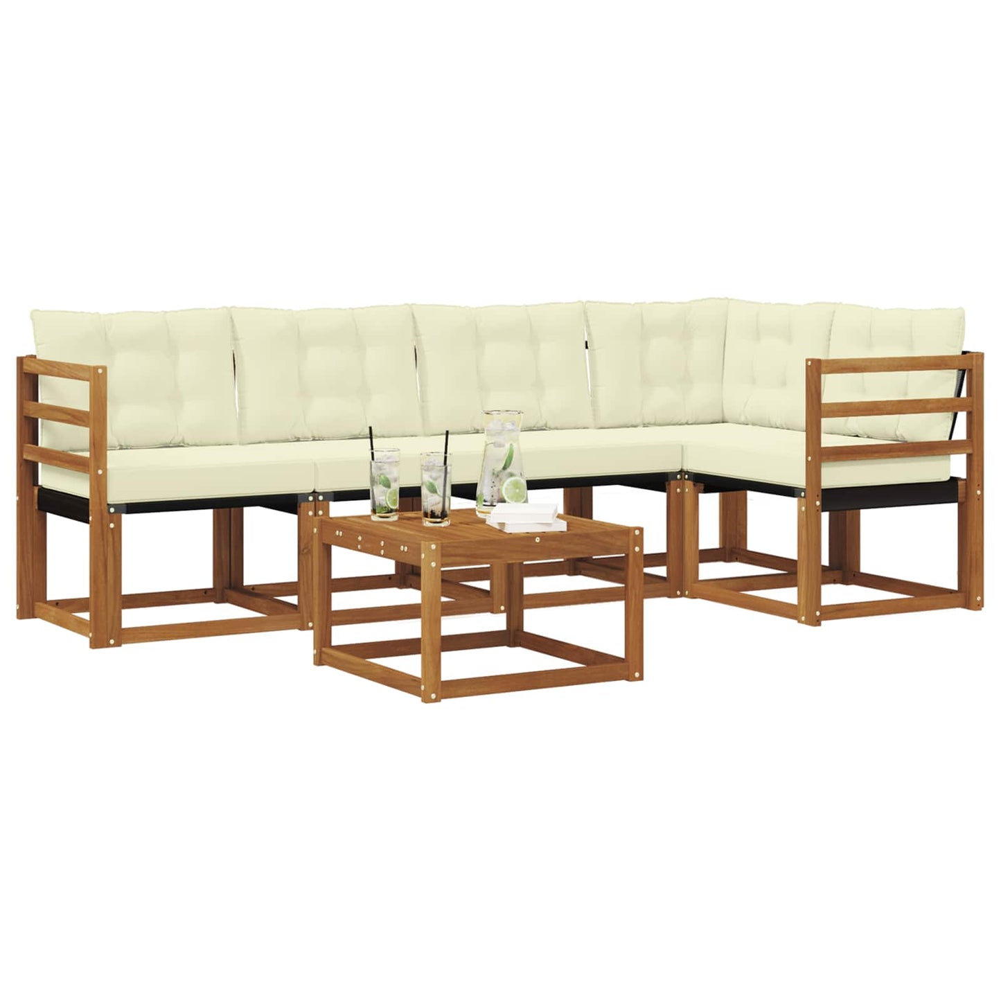 Udendørs Sofagruppe Med Pude 6 Dele - Billede 3