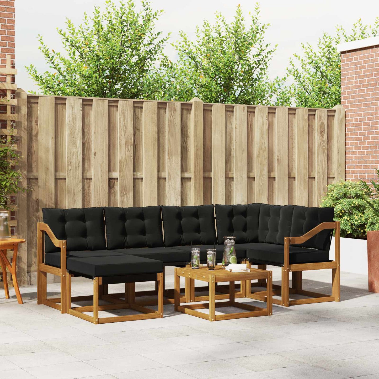 Udendørs Sofagruppe Med Pude 7 Dele - Variant 3368867