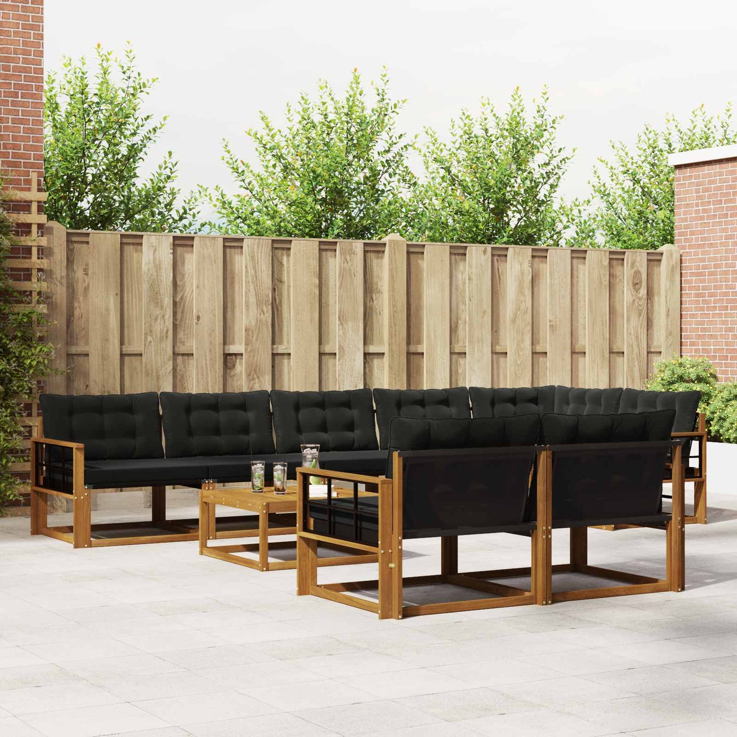 Udendørs Sofagruppe Med Pude 9 Dele - Variant 3369607