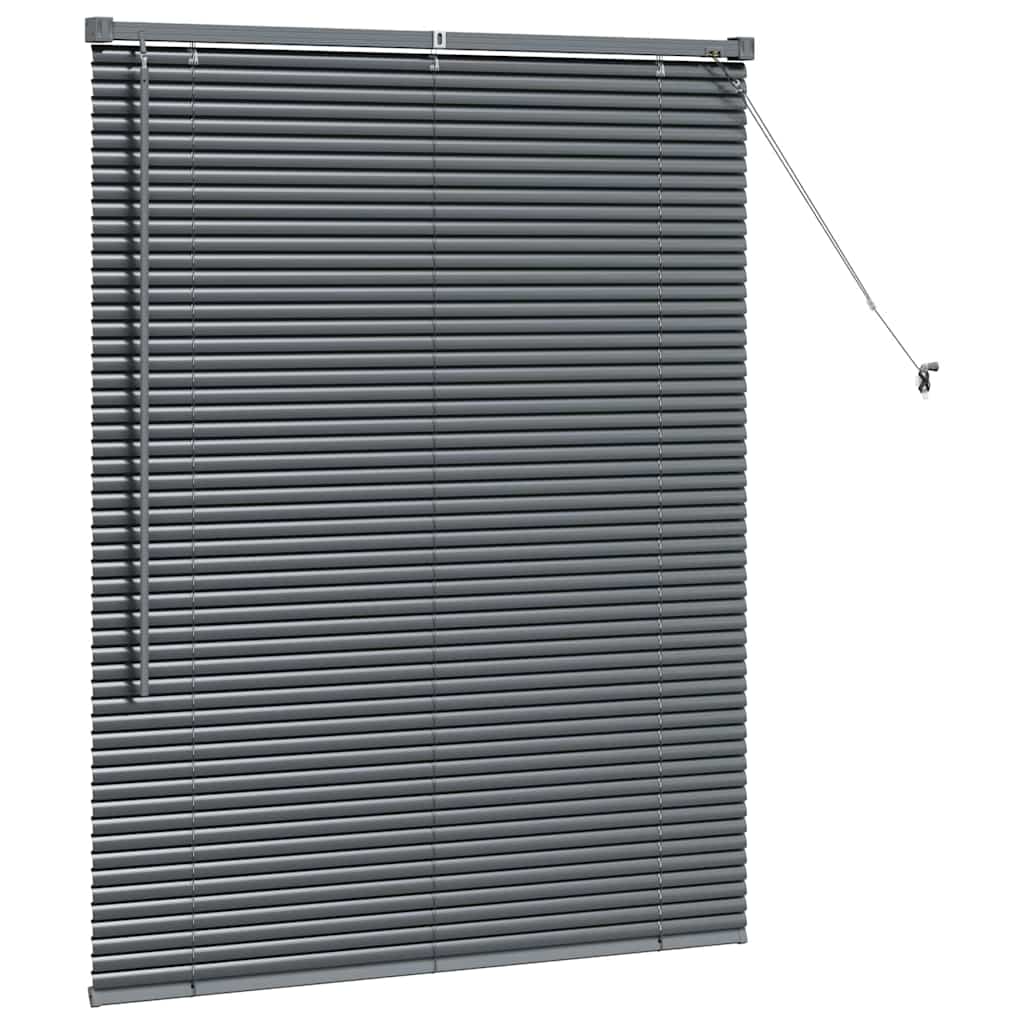 Persienner Mørkegrå 130 X 105 Cm Aluminium - Billede 5