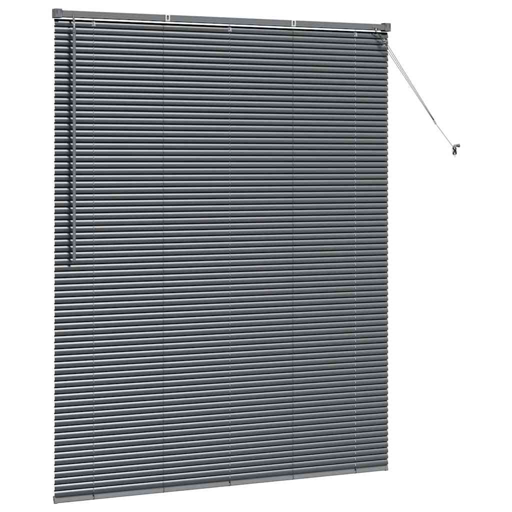 Persienner Mørkegrå 175 X 140 Cm Aluminium - Billede 5