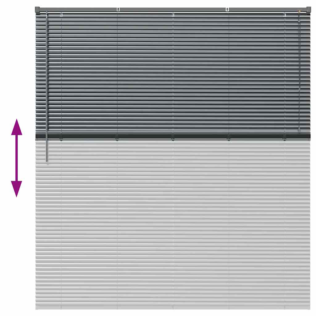 Persienner Mørkegrå 175 X 155 Cm Aluminium - Billede 12