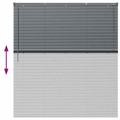 Persienner Mørkegrå 175 X 155 Cm Aluminium - Billede 12