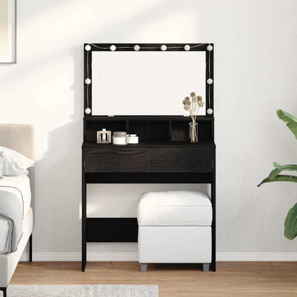 Makeupbord Med Led-Lys 80X41X134,5 Cm