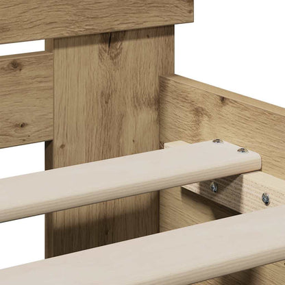 Sengestel Med Hovedgærde Artisan Eg 90 X 200 Cm Konstrueret Træ - Billede 9