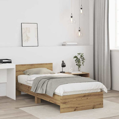 Sengestel Med Hovedgærde Artisan Eg 90 190 Cm Konstrueret Træ - Billede 5