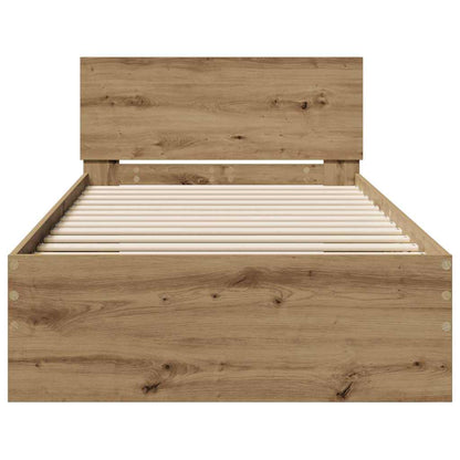 Sengestel Med Hovedgærde Artisan Eg 90 190 Cm Konstrueret Træ - Billede 6