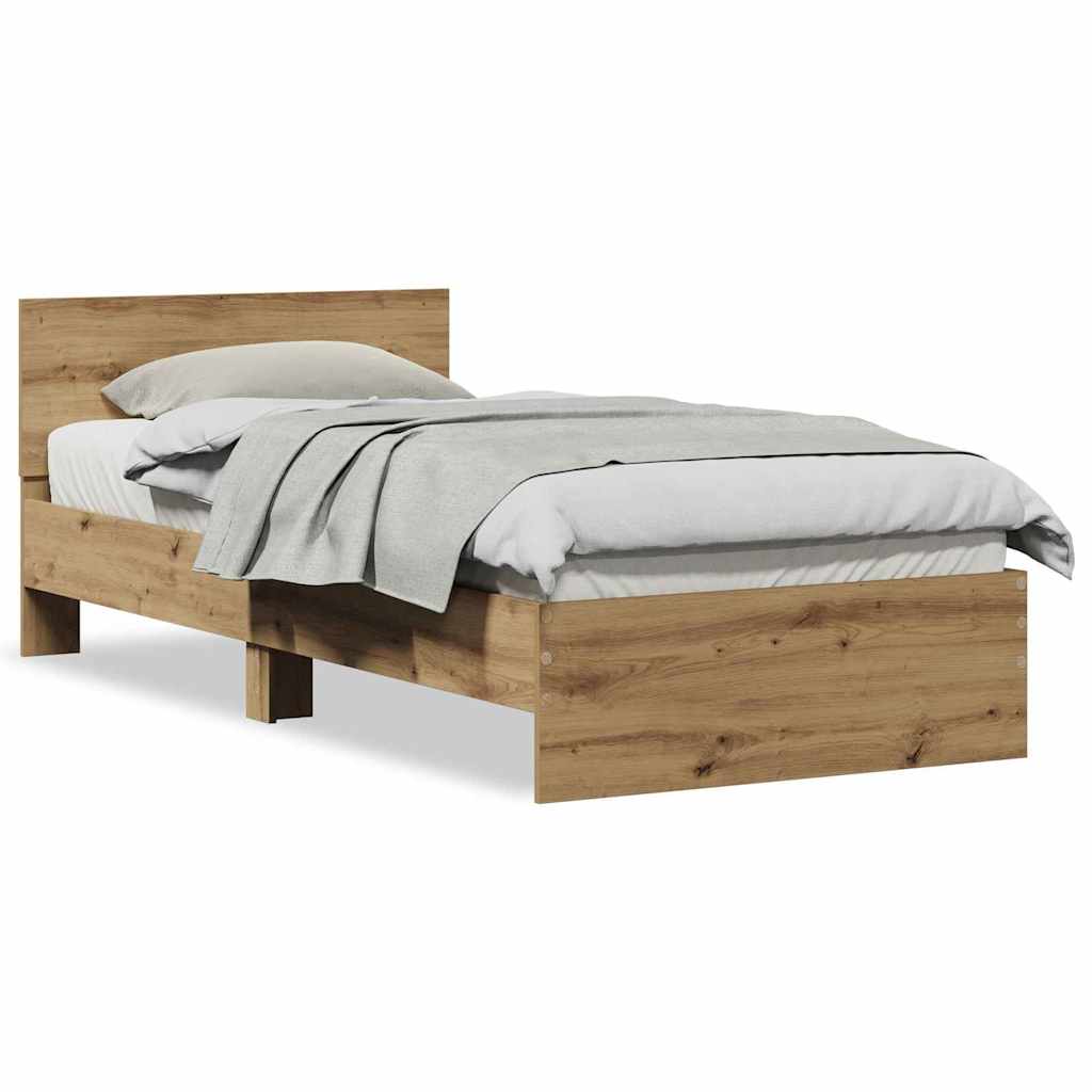 Sengestel Med Hovedgærde Artisan Eg 90 190 Cm Konstrueret Træ - Billede 4