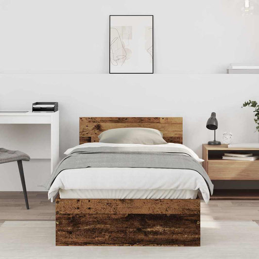 Sengestel Gammelt Træ 75 190 Cm Konstrueret Træ - Hovedbillede