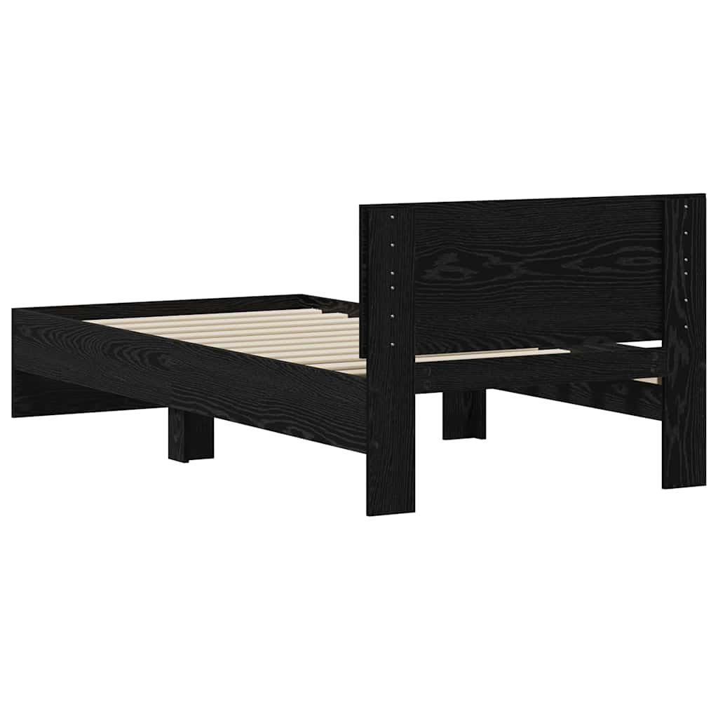 Sengestel Med Hovedgærde Konstrueret Træ - Billede 7