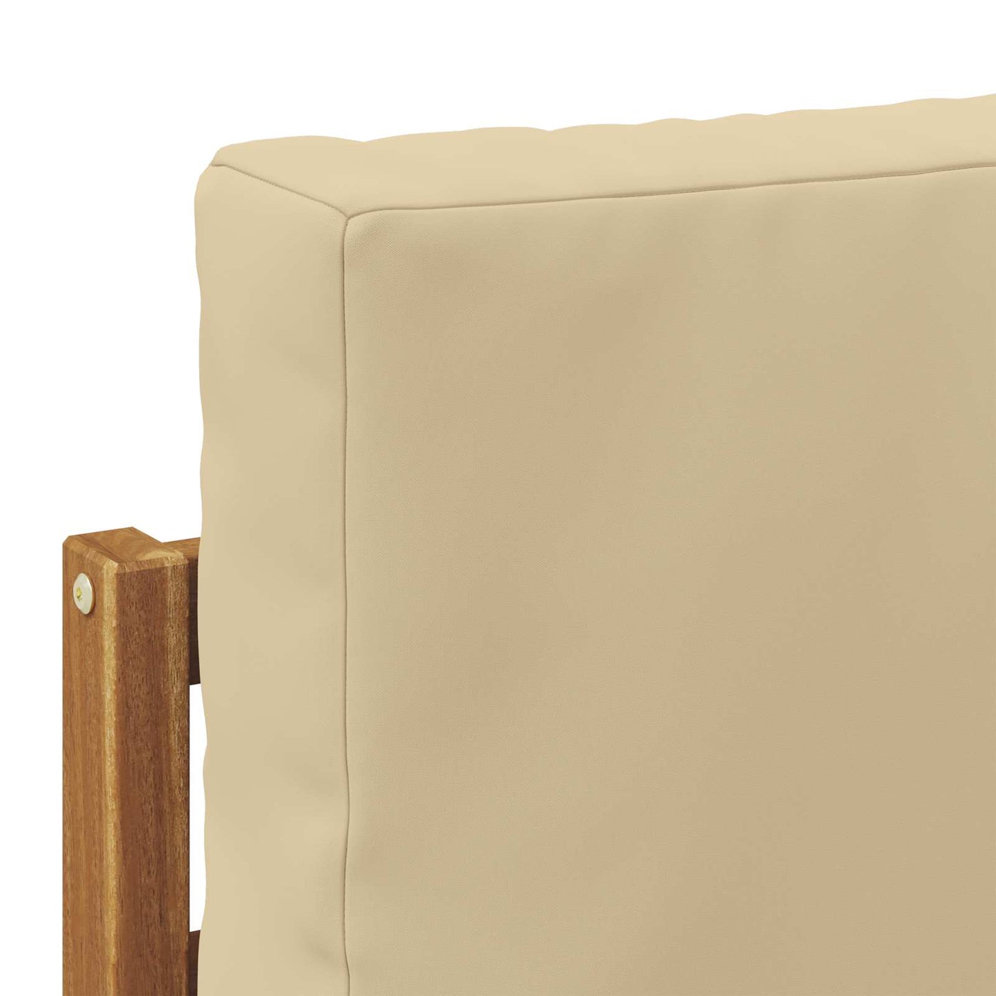 Sofasæt Med Pude 4 Dele Naturlig Og Beige Massivt Akacietræ - Billede 6
