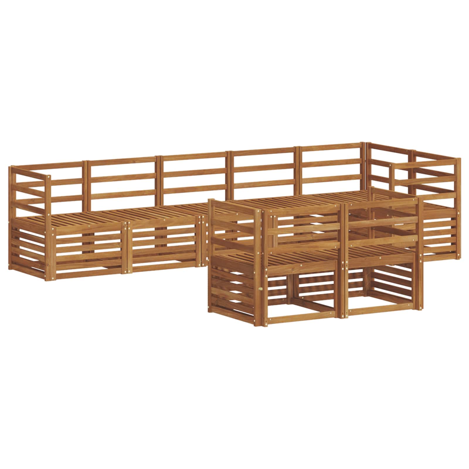 Sofasæt 8 Dele Massivt Akacietræ - Billede 2