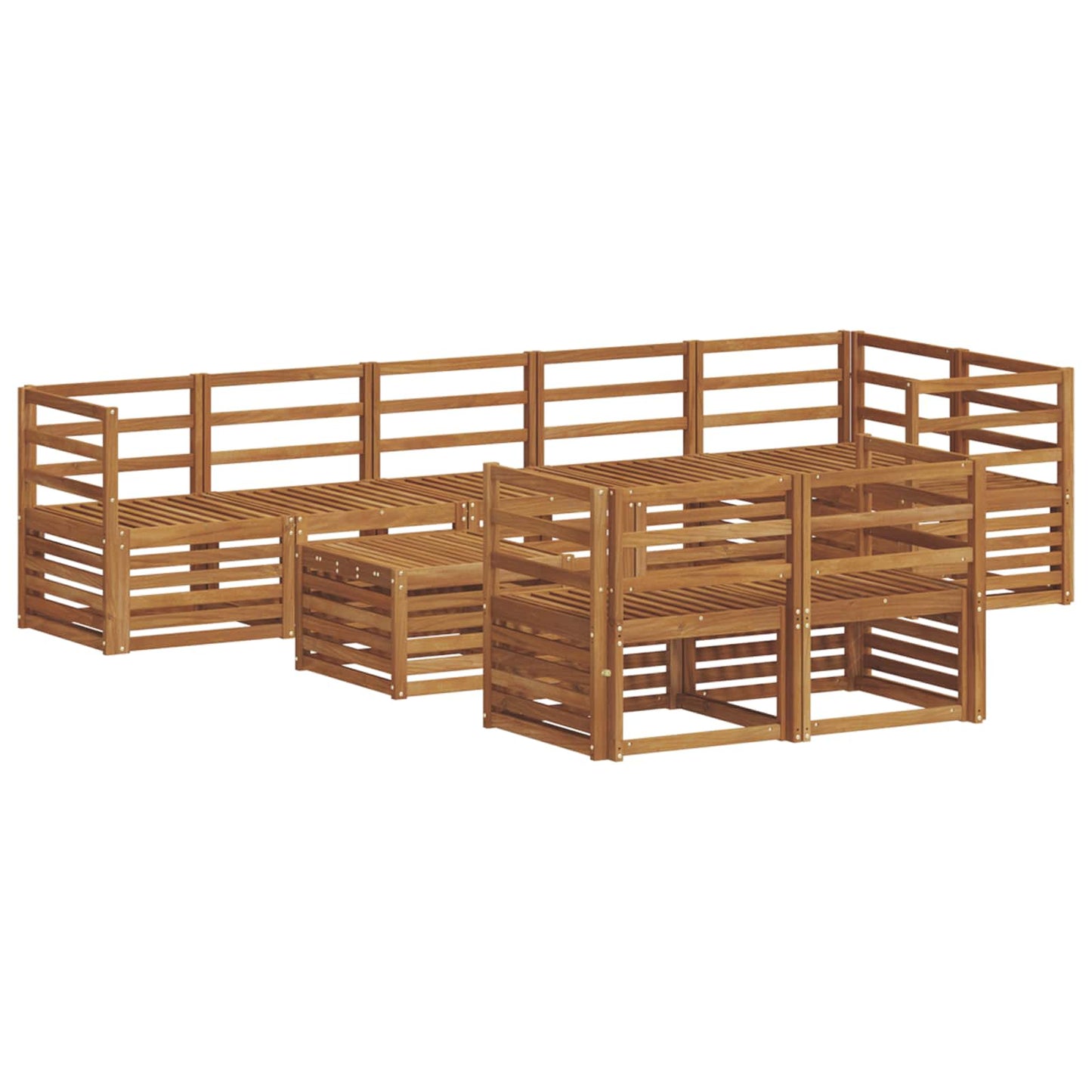 Sofasæt 9 Dele Massivt Akacietræ - Billede 2