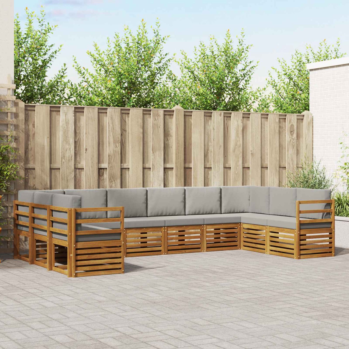 Sofasæt 10 Dele Massivt Akacietræ