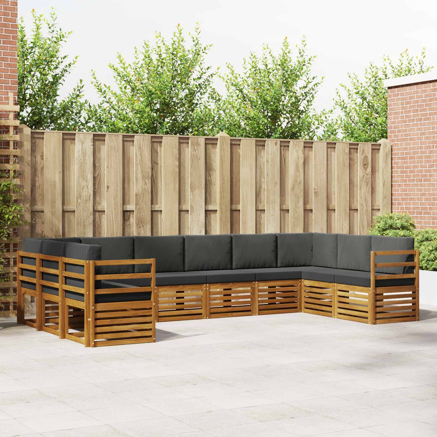 Sofasæt 10 Dele Massivt Akacietræ