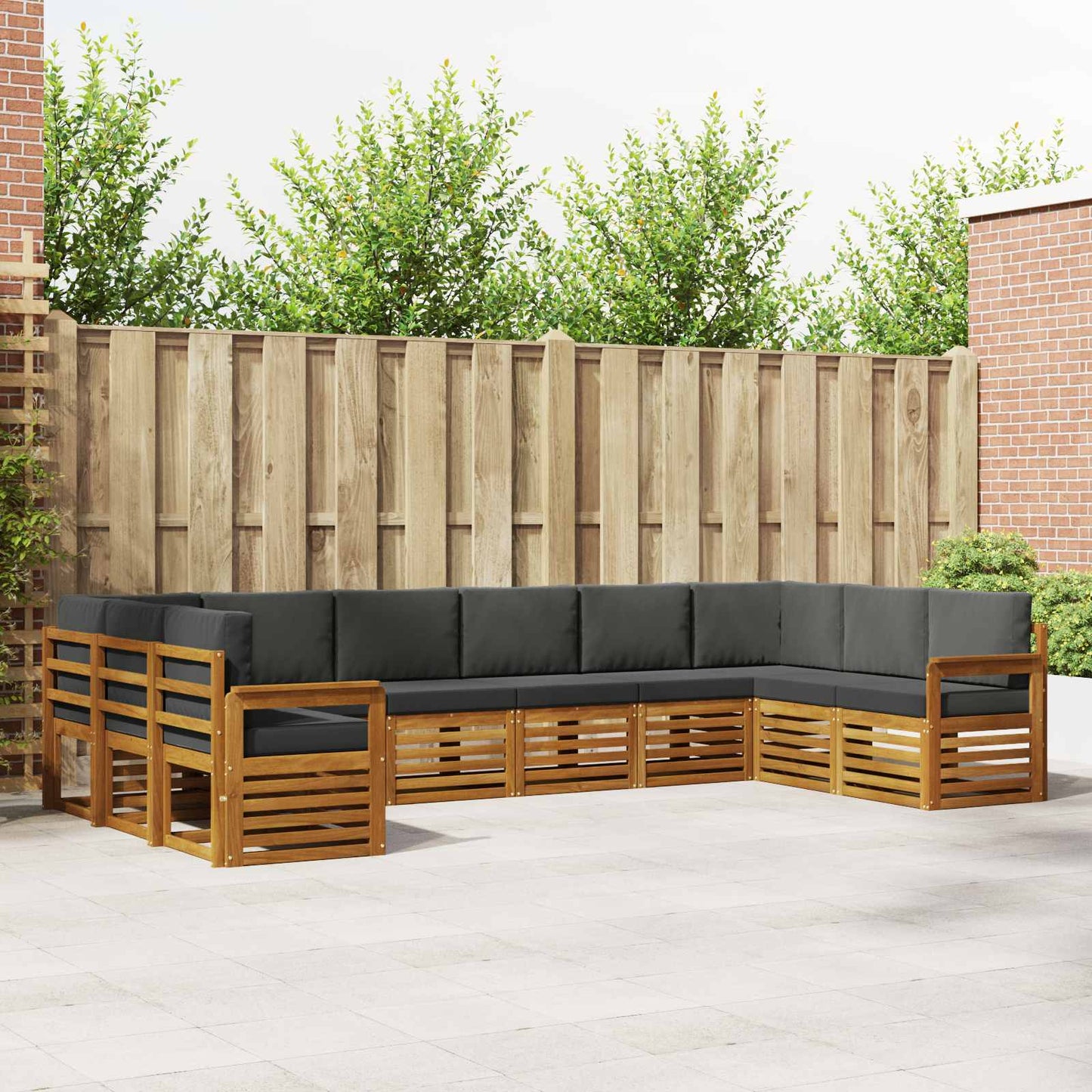 Sofasæt 10 Dele Massivt Akacietræ
