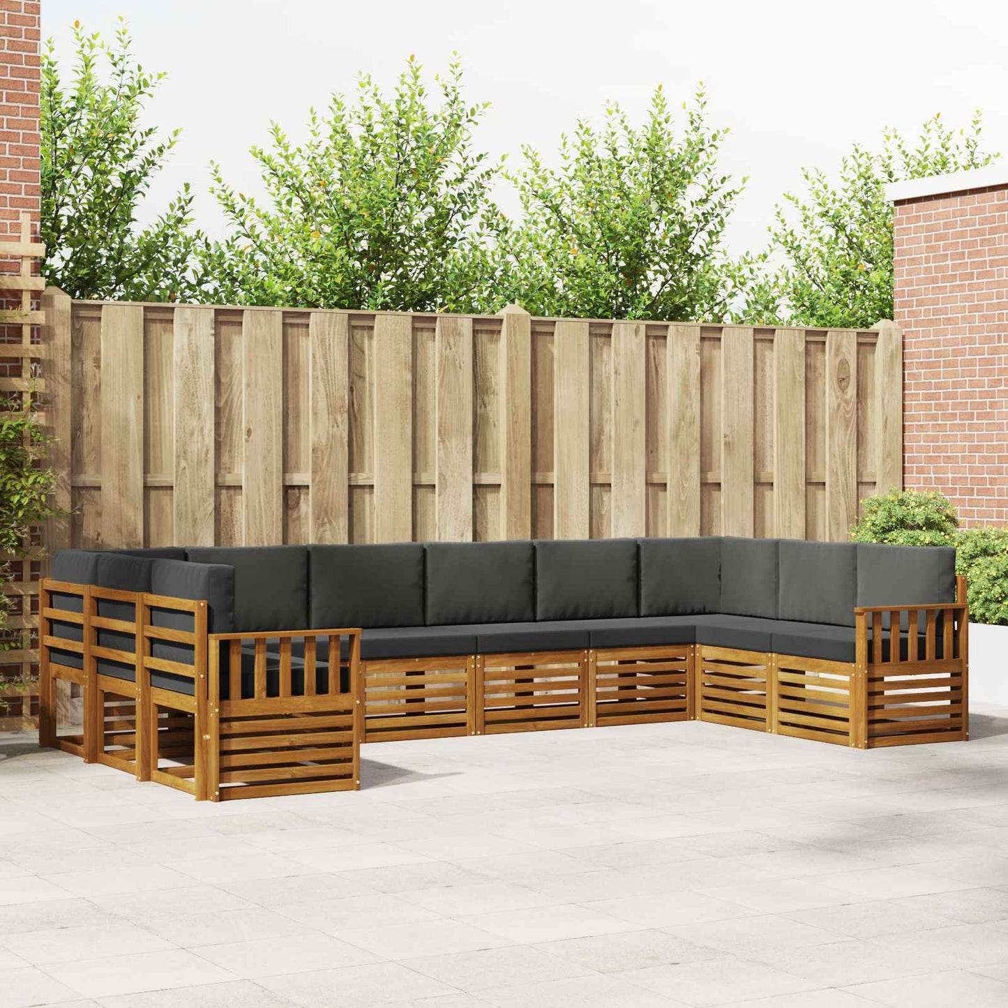 Sofasæt 10 Dele Massivt Akacietræ
