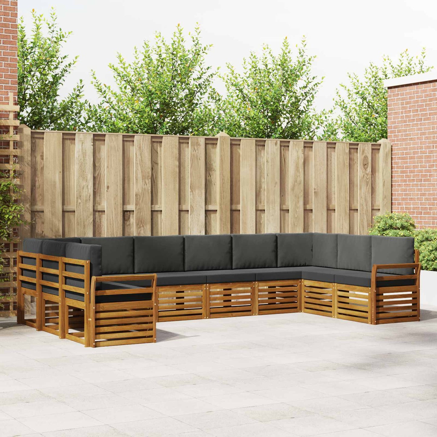 Sofasæt 10 Dele Massivt Akacietræ