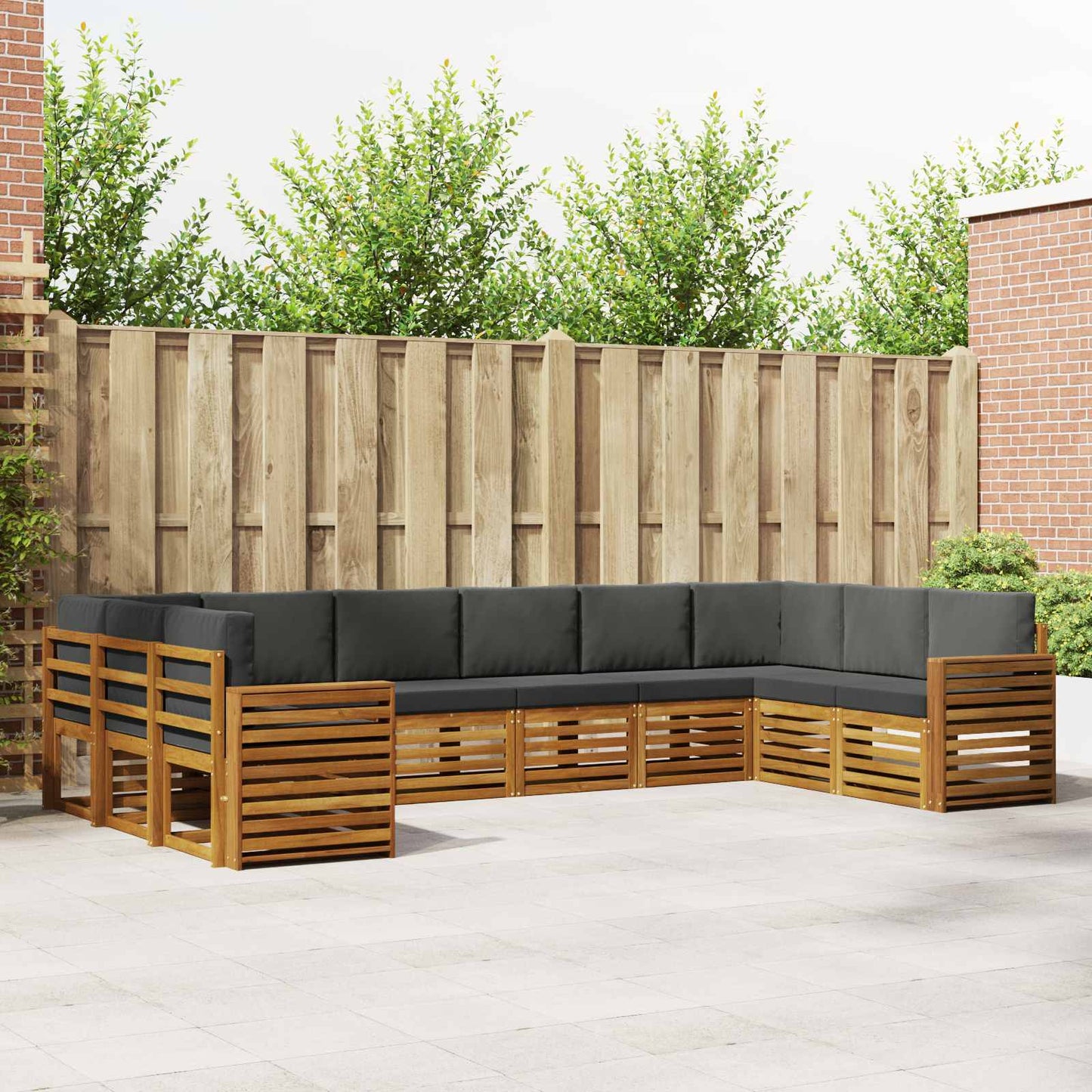 Sofasæt 10 Dele Massivt Akacietræ