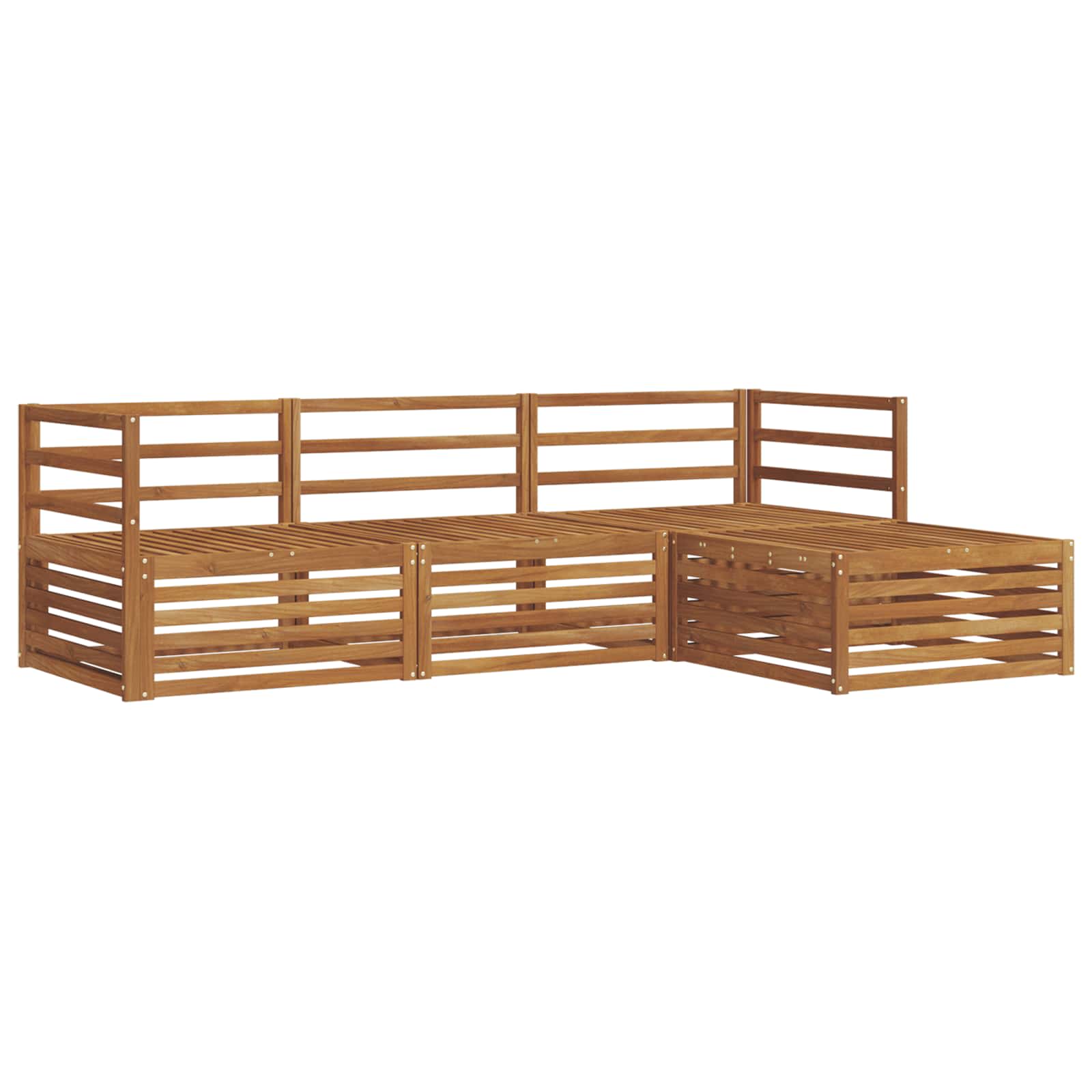 Udendørs Sofagruppe Naturfarvet 245,5 X 162,5 X 73 Cm - Billede 2