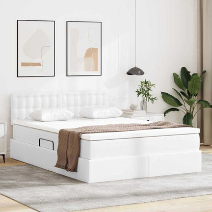 Seng Med Opbevaring Og Madras Faux Læder - Variant 3370398