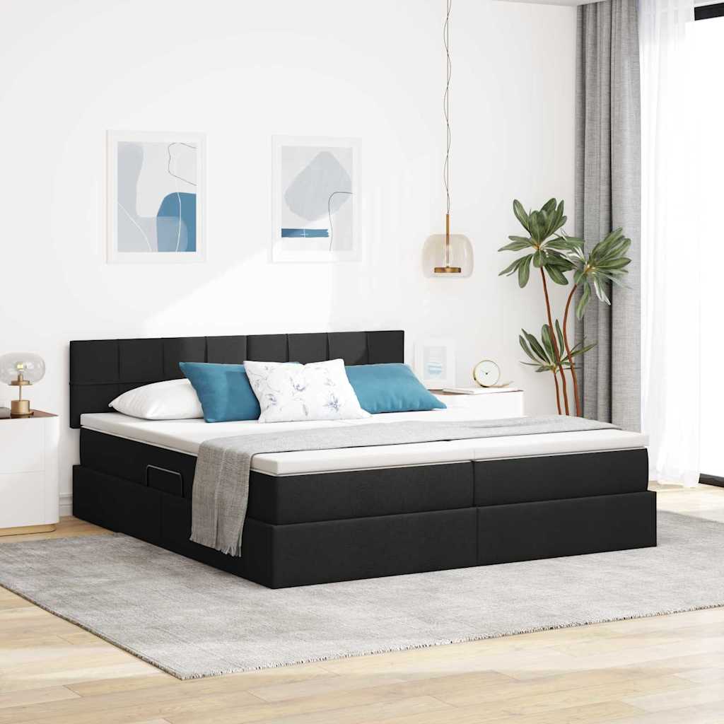 Opbevaringsseng Med Madras Faux Læder - Variant 3370927