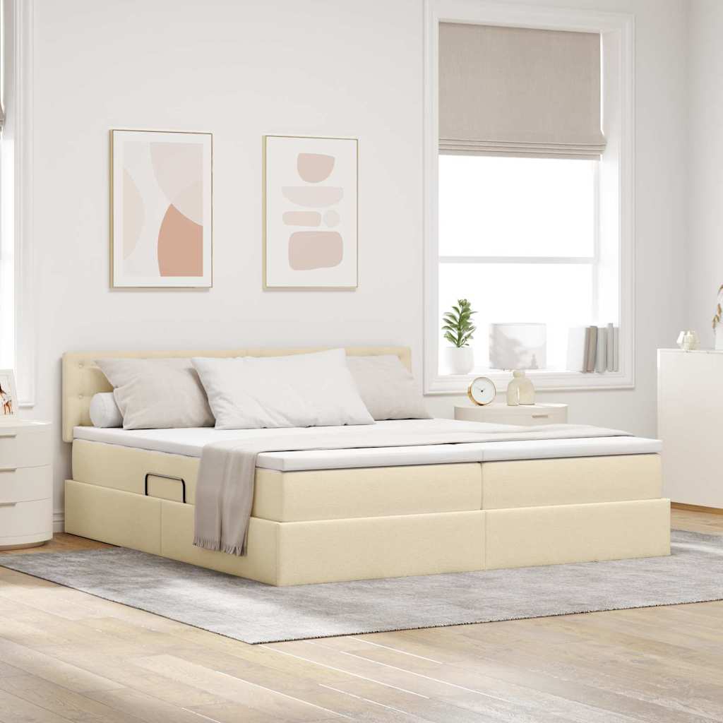Opbevaringsseng Med Madras Faux Læder - Variant 3370953