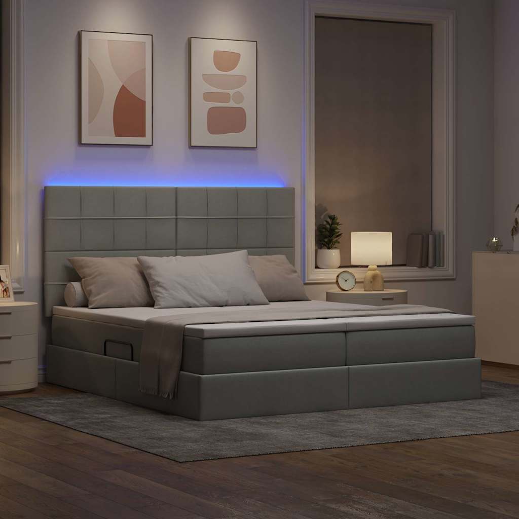 Seng Med Led-lysstrimler Stof - Billede 6