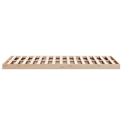Gulv Seng Ramme Naturfarvet 140 210 Cm Massivt Fyrretræ - Billede 6