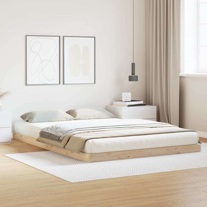 Gulv Seng Ramme Massiv Fyrretræ - Variant 869754