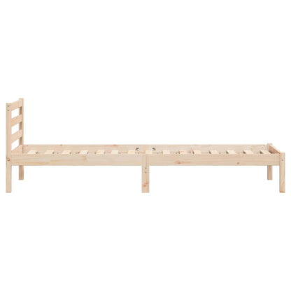 Sengestel Med Hovedgærde Brun 220 100 Cm Massivt Fyrretræ - Billede 6