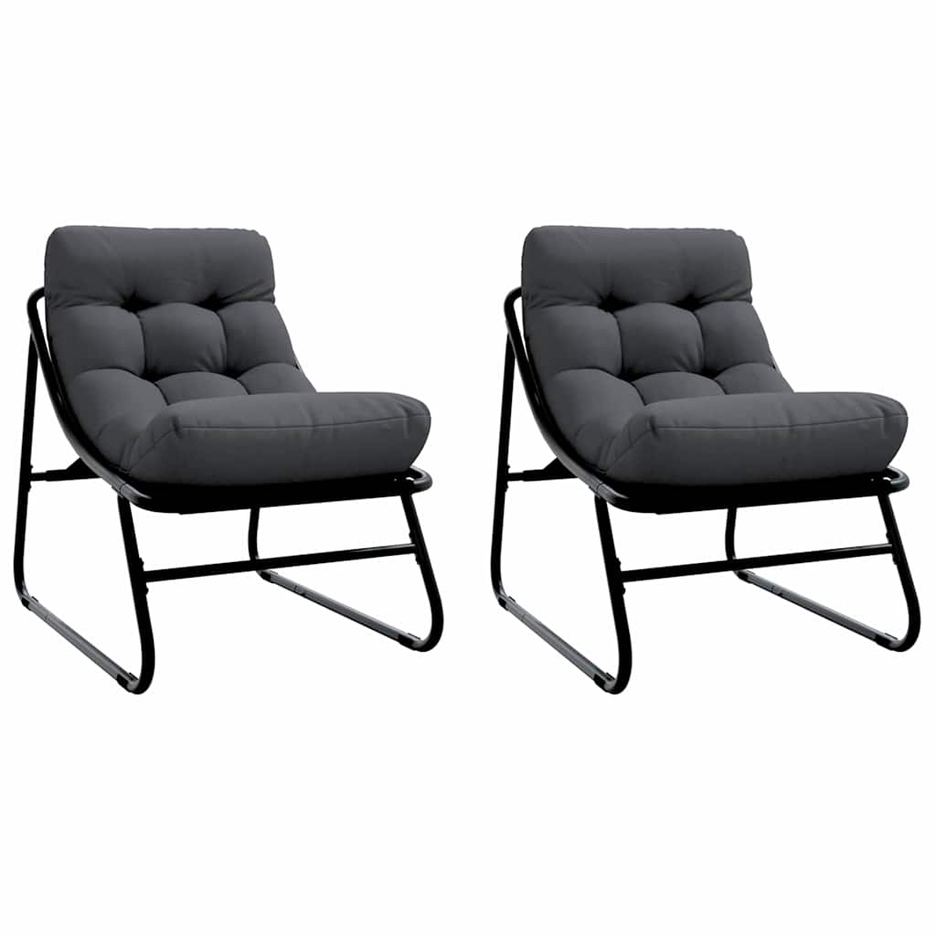 Havemøbler 2 Dele 60,5 X 81 X 71 Cm Pulverlakeret Stål - Billede 2