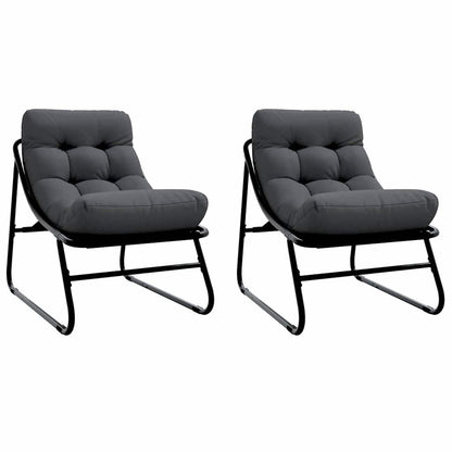 Havemøbler 2 Dele 60,5 X 81 X 71 Cm Pulverlakeret Stål - Billede 2