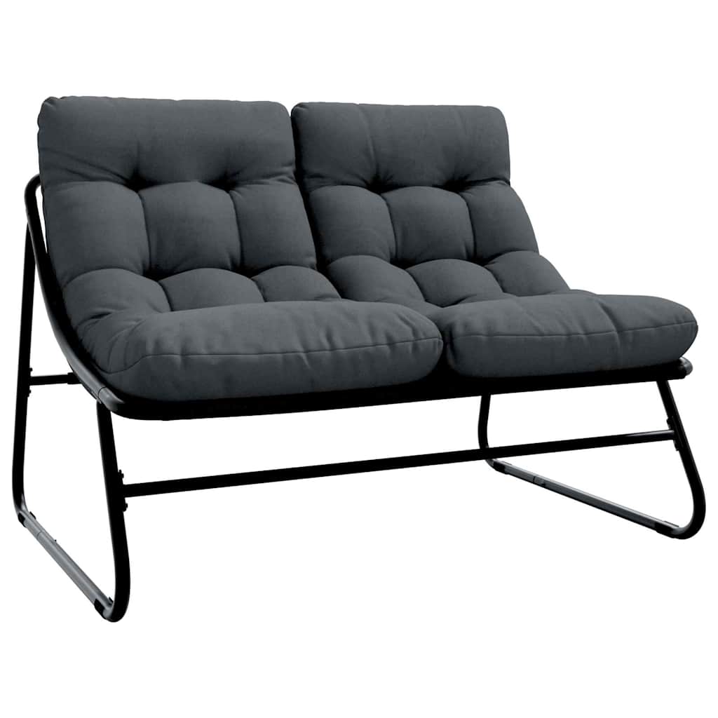 Havemøbler Med Pude Sort 110 X 81 X 71 Cm Pulverlakeret Stål - Billede 2