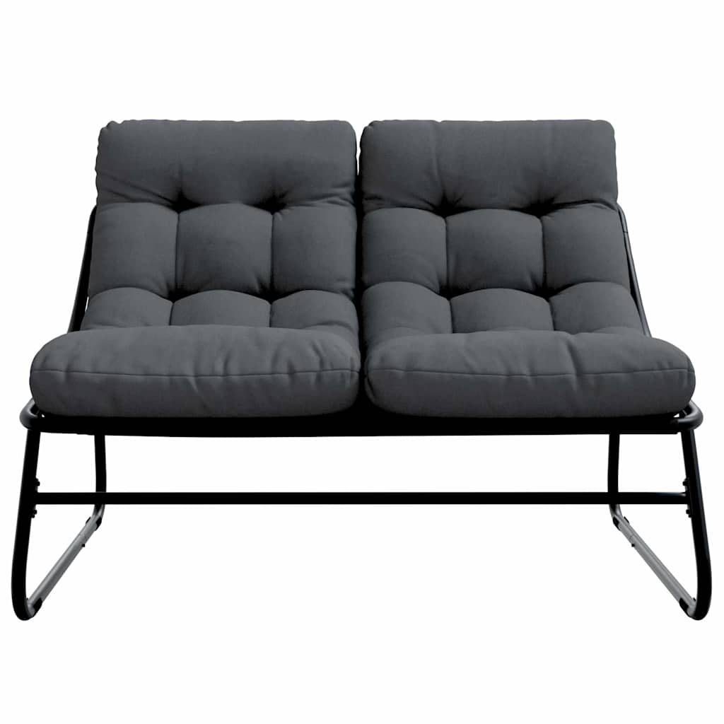 Havebænk Med Pude 110 x 81 x 71 cm Pulverlakeret Stål