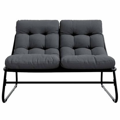 Havebænk Med Pude 110 x 81 x 71 cm Pulverlakeret Stål