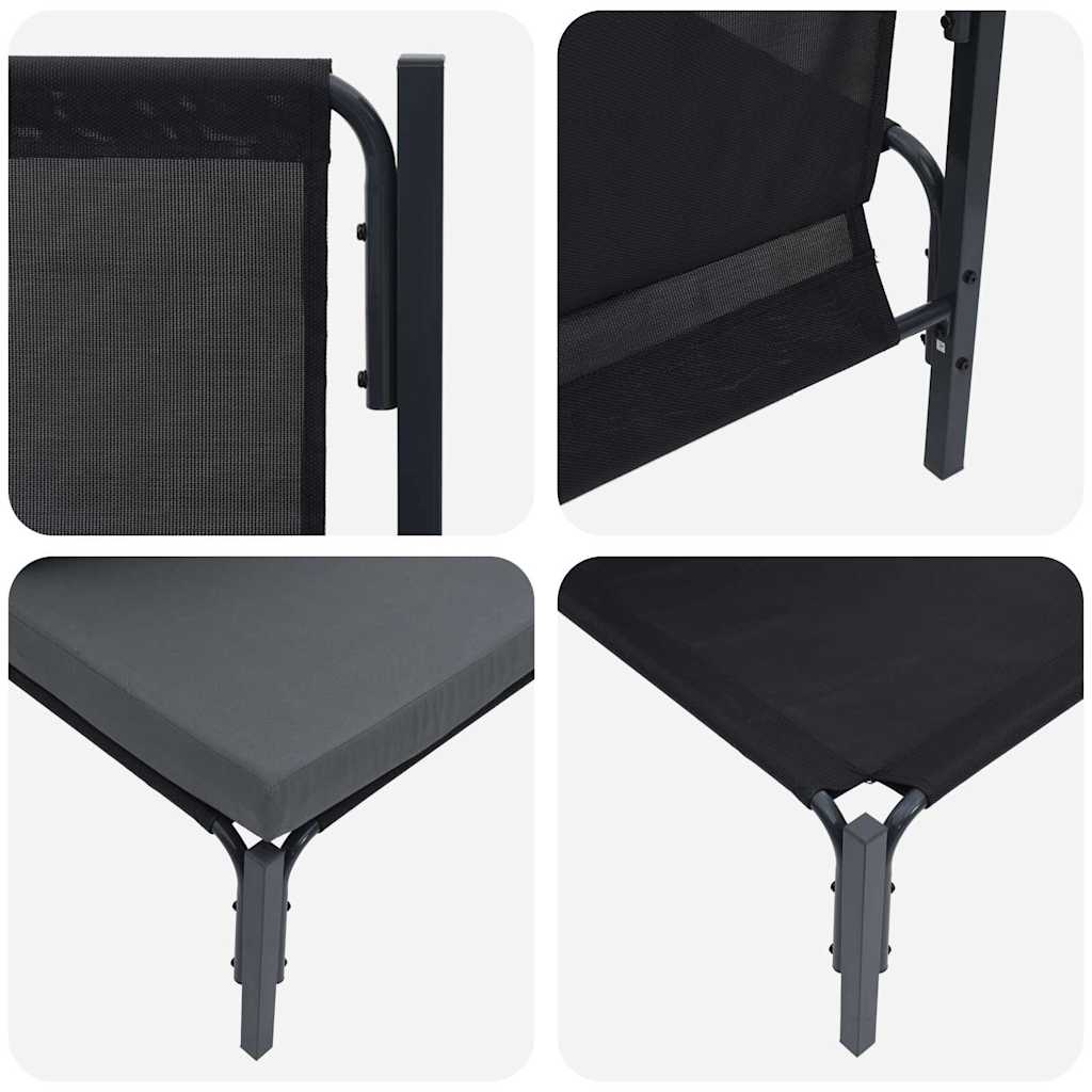Udendørs Møbler Med Pude Med Pude Antracit 80 X 80 X 71 Cm Stål - Billede 8