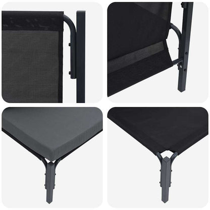 Udendørs Møbler Med Pude Med Pude Antracit 80 X 80 X 71 Cm Stål - Billede 8