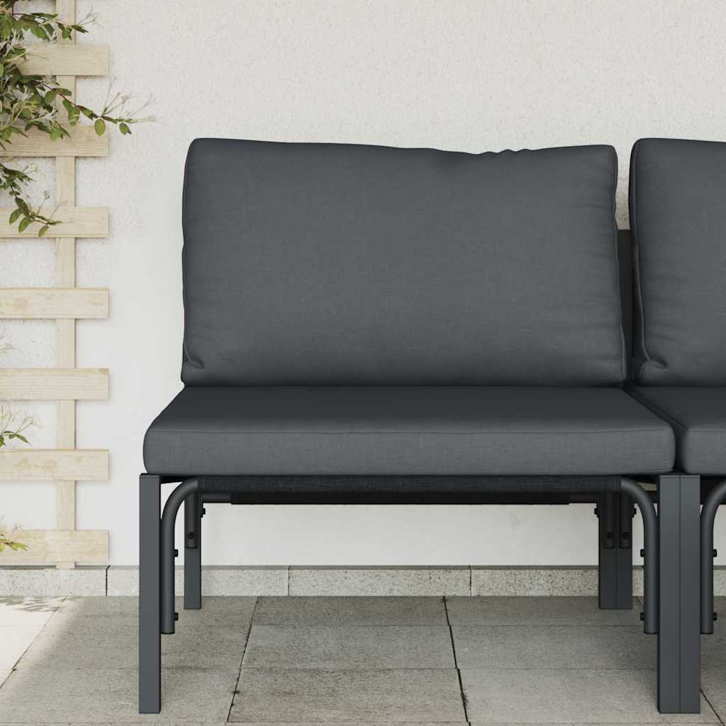 Udendørs Møbler Med Pude Med Pude Antracit 80 X 80 X 71 Cm Stål - Billede 3